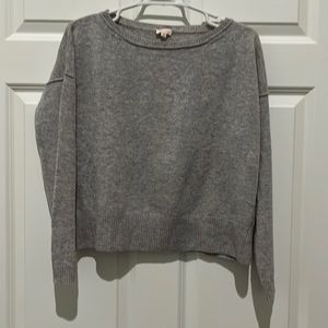 Cuyana grey, wool and cashmere, boat neck sweater